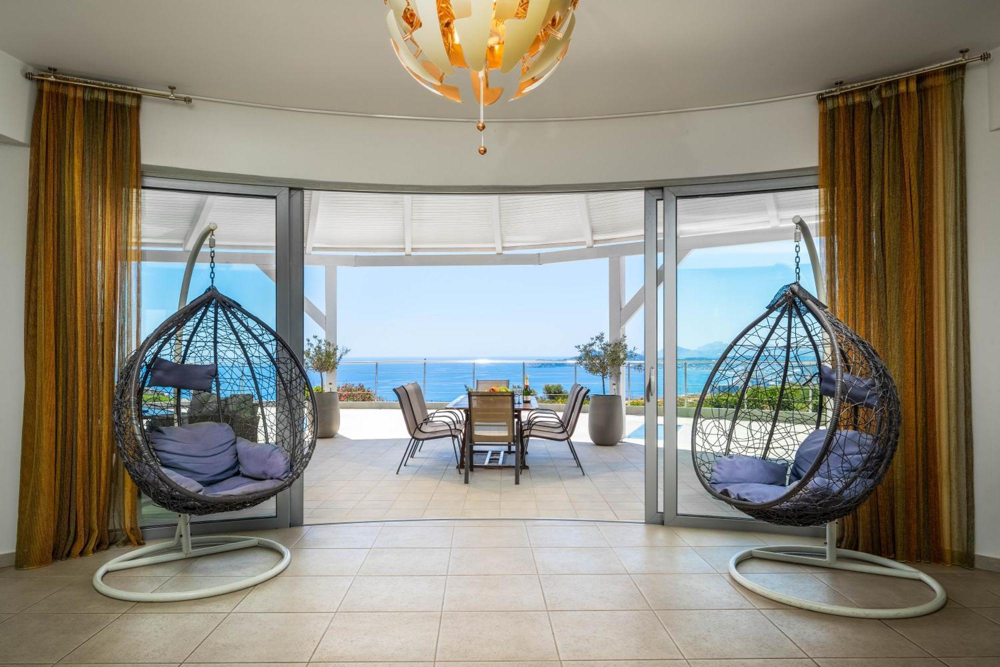 Villa Zafira - Seaview Manor With Heated Pool Kallithea  Exterior photo