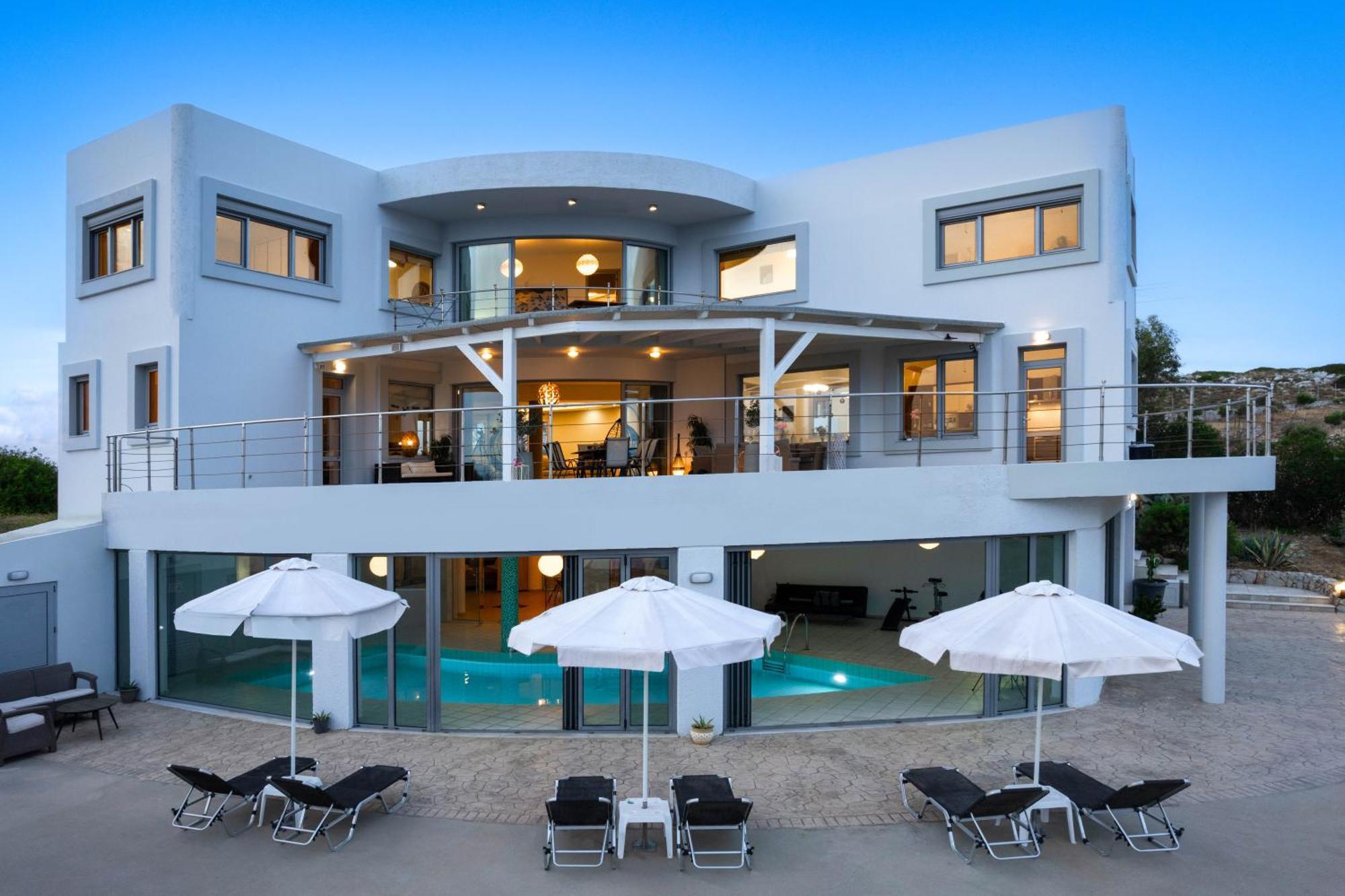 Villa Zafira - Seaview Manor With Heated Pool Kallithea  Exterior photo